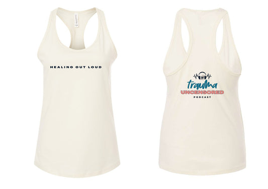 Women's Racerback Tank, Logo Back