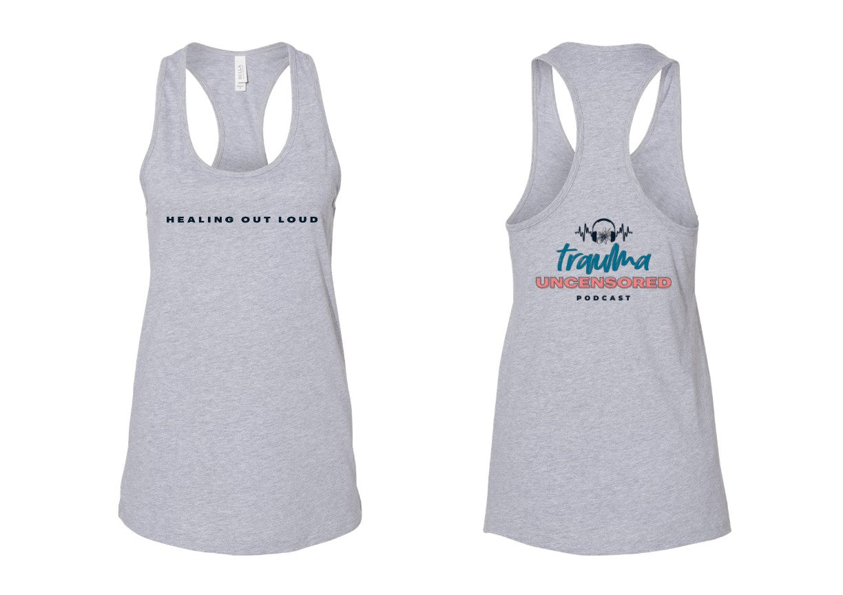 Women's Racerback Tank, Logo Back