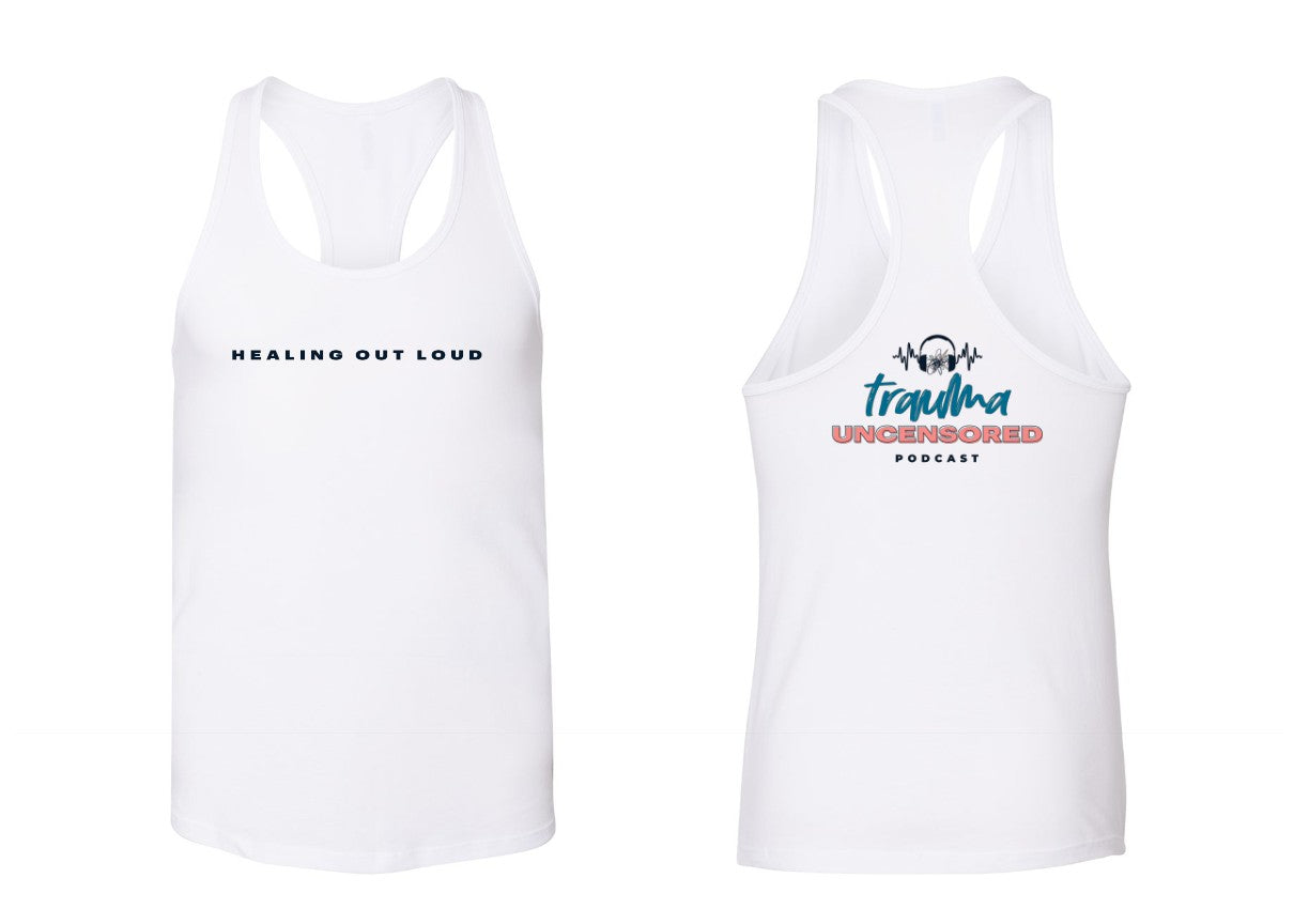 Women's Racerback Tank, Logo Back
